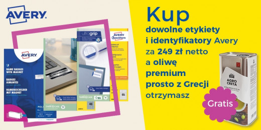 Kup produkty Avery za 249 zł i odbierz oliwę premium GRATIS