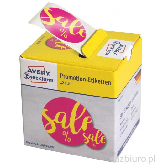Etykiety promocyjne SALE Avery Ø 17 i Ø 38 mm