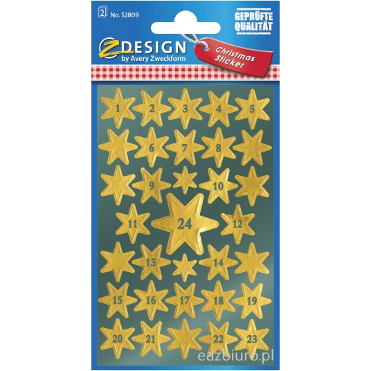 Naklejki złote gwiazdy Z-Design